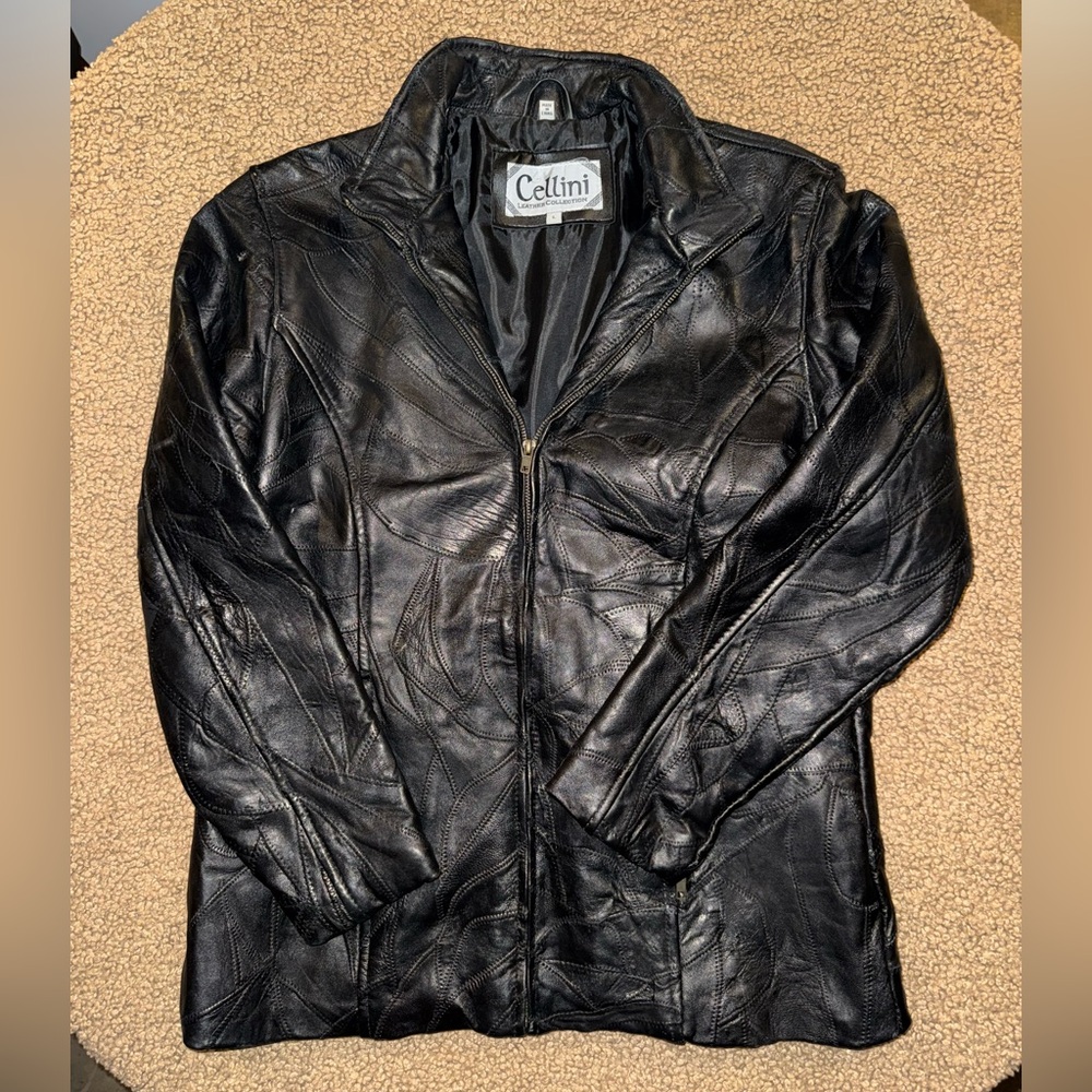 Cellini leather collection Black Jacket for women